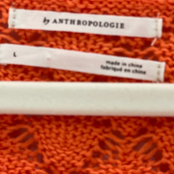 Anthropologie Flounce-Hem Pointelle Sweater, L - Picture 4 of 10